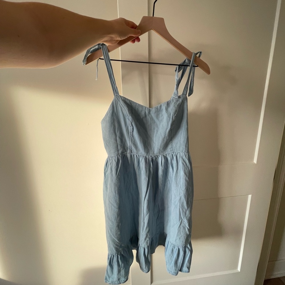 NWT Chambray Old Navy Tie Short Dress